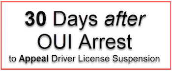30 days after OUI arrest