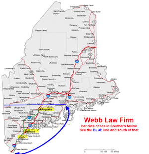 Map of the Webb lawyers Location in Maine