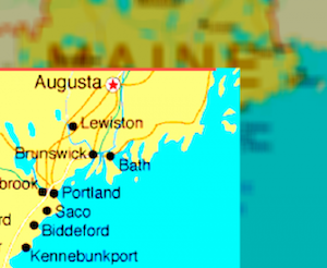 John Webb law firm in southern Maine - Map showing our coverage area - FREE Consultation for criminal law cases in southern part of the Pine Tree State -Maine