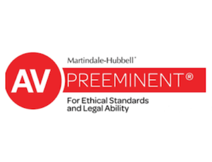 Martindale hubbelll preeminent for ethical standars and legal ability