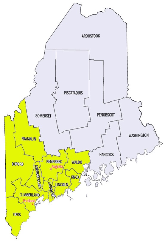 Webb Law Miane practices in the counties highlighted in yellow. By limiting our geographic law practice area, our criminal lawyers near me can be more effective by seeing the same prosecutors week after week.